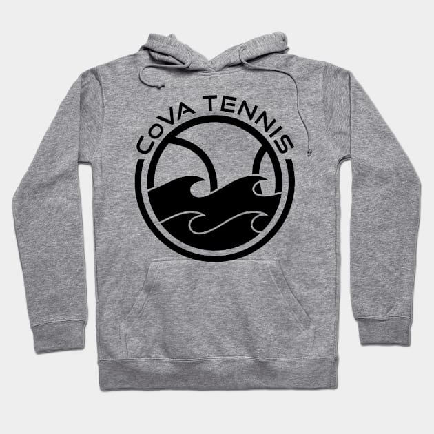 CoVA Tennis - Coastal Virginia Tennis Ball and Beach Waves Logo Design Hoodie by CoVA Tennis